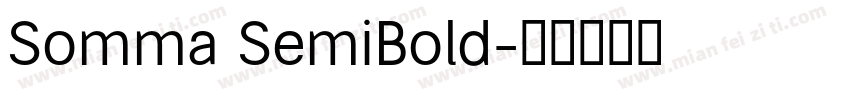 Somma SemiBold字体转换